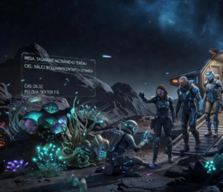 Prieskum planéty a vesmírnej stanice počas misie v Star Traders: Frontiers